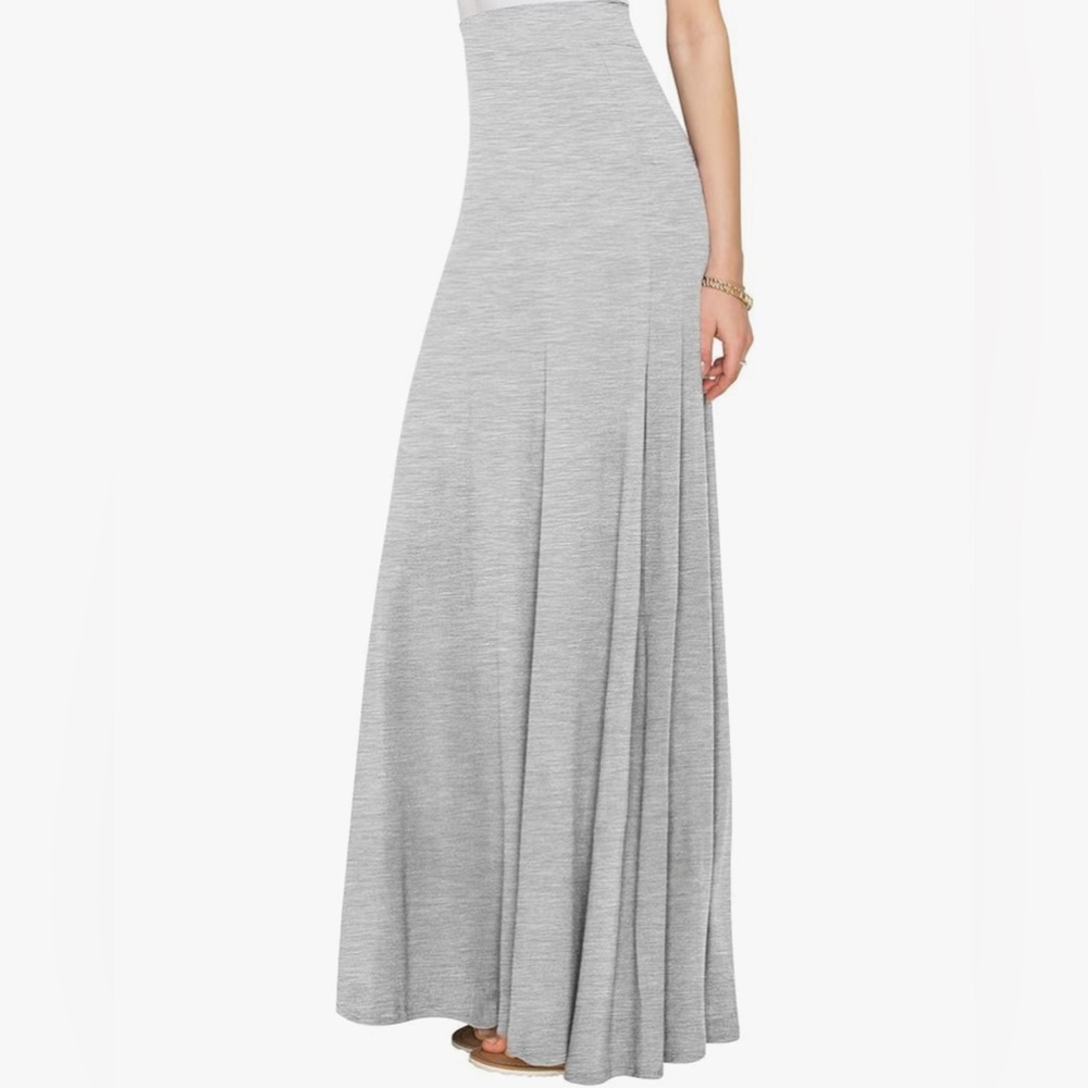 Elegant Gray Maxi Skirt